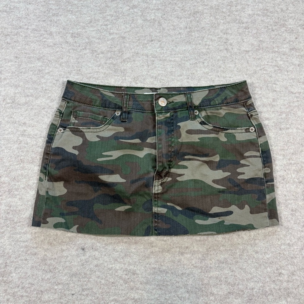 Forever 21 Camouflage Print Mini Skirt - Green & Brown